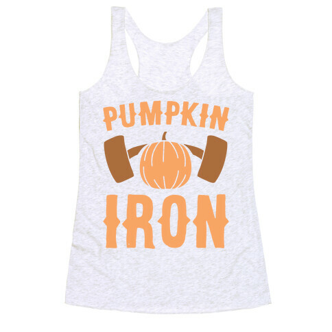 Pumpkin Iron Racerback Tank Top