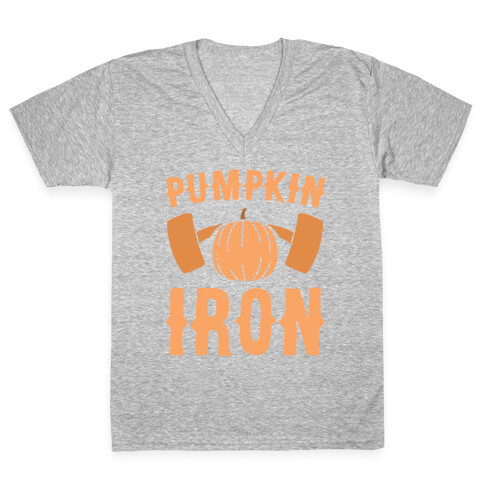 Pumpkin Iron V-Neck Tee Shirt