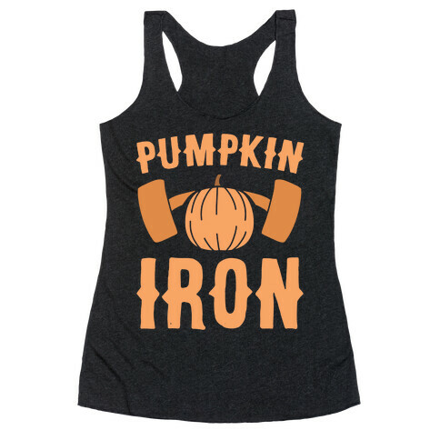 Pumpkin Iron Racerback Tank Top