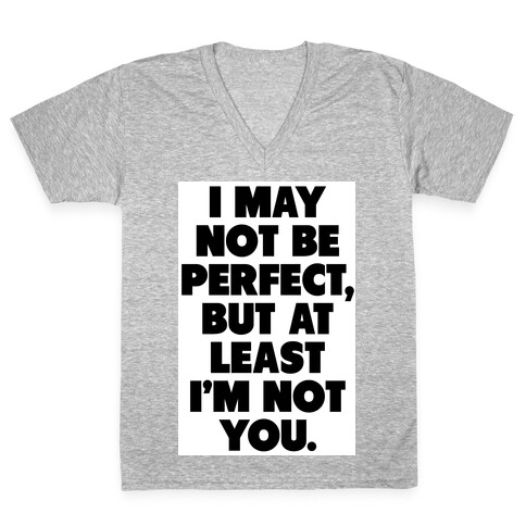 I May not be Perfect But at Least I'm not You V-Neck Tee Shirt