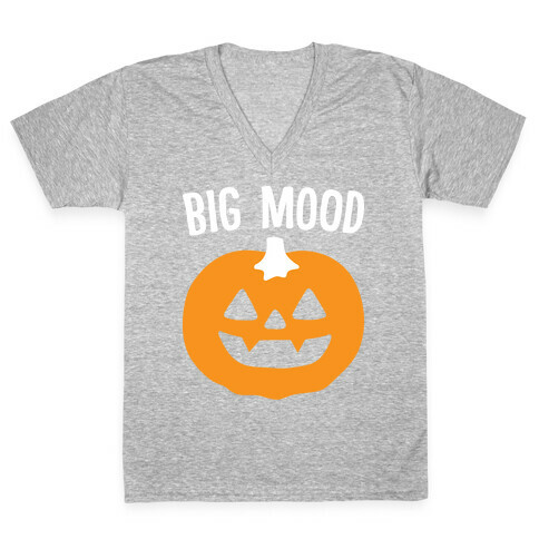 Big Mood Jack-o-lantern V-Neck Tee Shirt