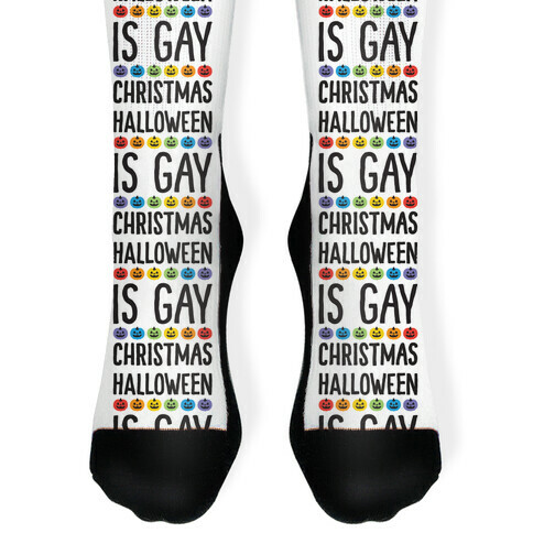 Halloween Is Gay Christmas Sock