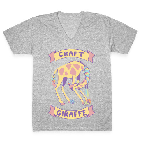 Craft Giraffe  V-Neck Tee Shirt