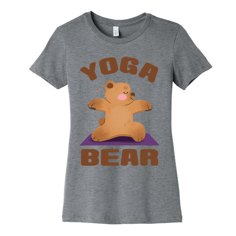 Yoga Bear Womens T-Shirt