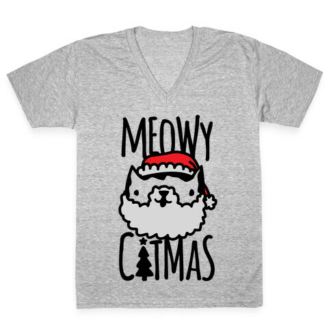 Meowy Catmas V-Neck Tee Shirt