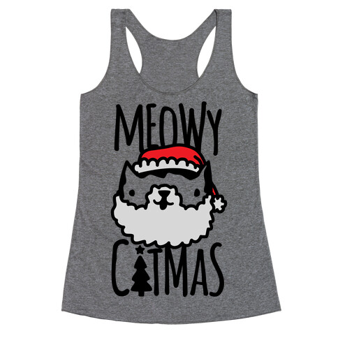 Meowy Catmas Racerback Tank Top