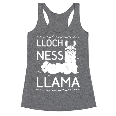 Loch Ness Llama Racerback Tank Top