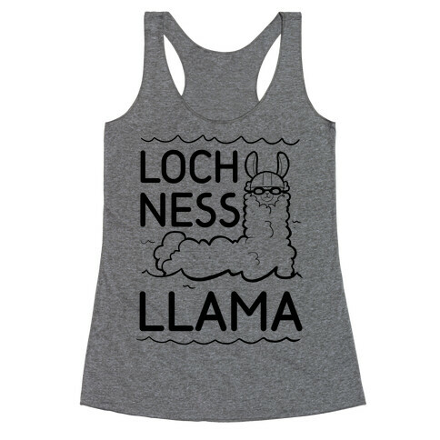 Loch Ness Llama Racerback Tank Top