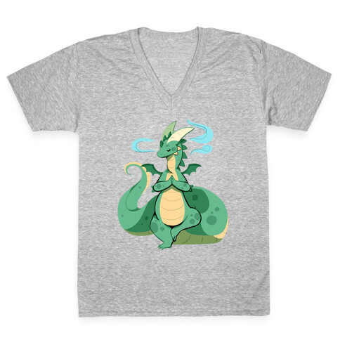 Dragon At Peace V-Neck Tee Shirt