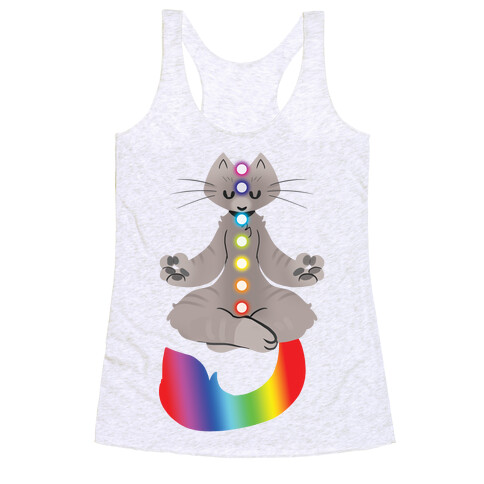 Chakra Cat Racerback Tank Top