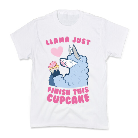 Llama Just Finish This Cupcake Kids T-Shirt