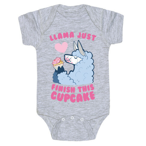 Llama Just Finish This Cupcake Baby One-Piece