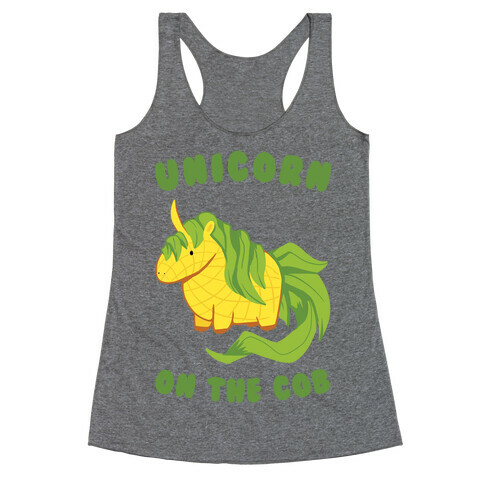 Unicorn On The Cob Racerback Tank Top