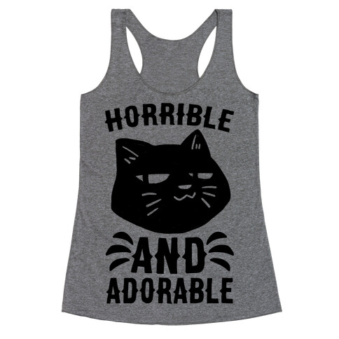 Horrible and Adorable - Cat Racerback Tank Top