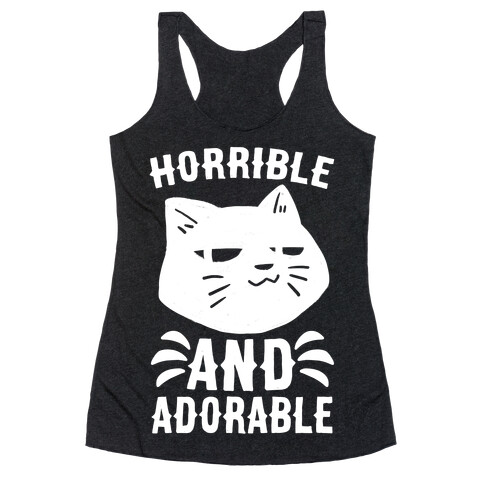 Horrible and Adorable - Cat Racerback Tank Top