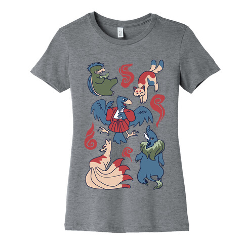 Yokai Guys Pattern  Womens T-Shirt