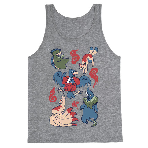 Yokai Guys Pattern  Tank Top