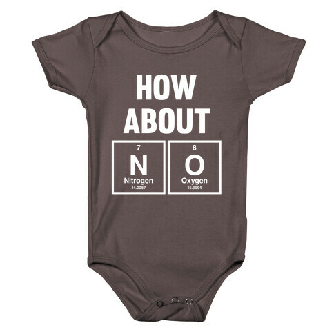 How About No (Chemistry) (White Ink) Baby One-Piece