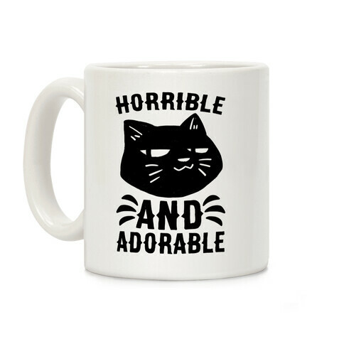 Horrible and Adorable - Cat Coffee Mug