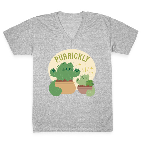 Purrickly! V-Neck Tee Shirt