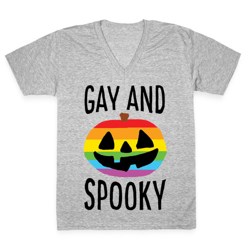 Gay And Spooky V-Neck Tee Shirt