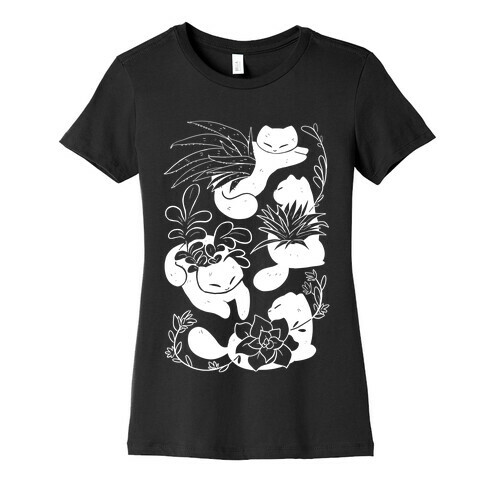 Succulent Cats Womens T-Shirt