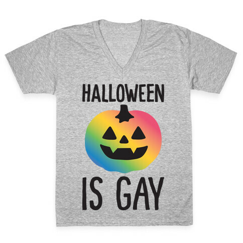 Halloween Is Gay V-Neck Tee Shirt