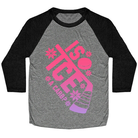 Is Ice A Carb? (Pink) Baseball Tee
