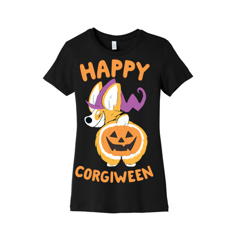 Happy Corgiween! Womens T-Shirt