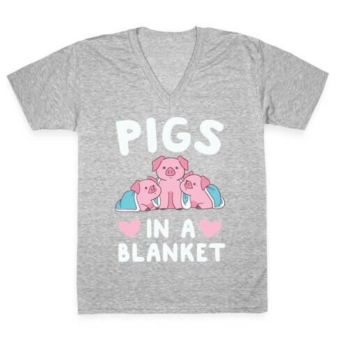 Pigs in a Blanket V-Neck Tee Shirt