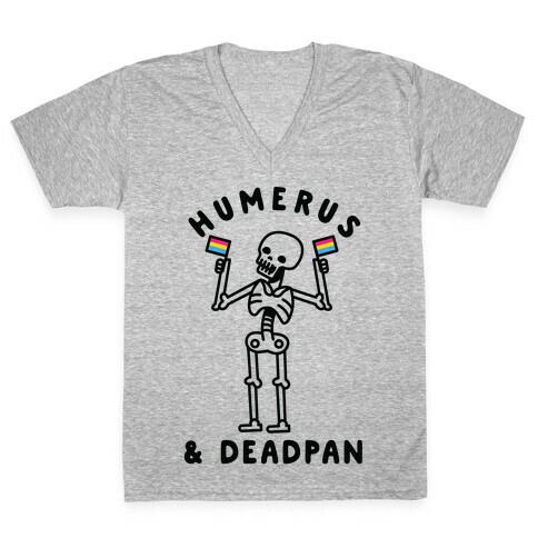 Humerus and Deadpan V-Neck Tee Shirt