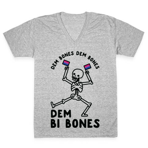 Dem Bones Dem Bones Dem Bi Bones V-Neck Tee Shirt
