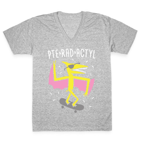 Pte-RAD-actyl Pterodactyl V-Neck Tee Shirt