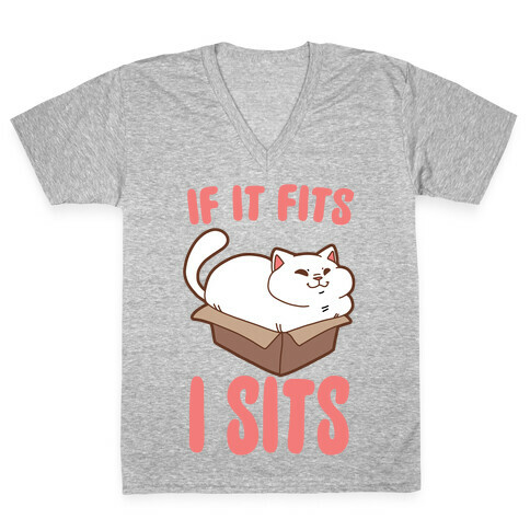 If It Fits, I Sits V-Neck Tee Shirt