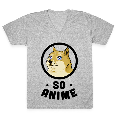Anime Doge V-Neck Tee Shirt