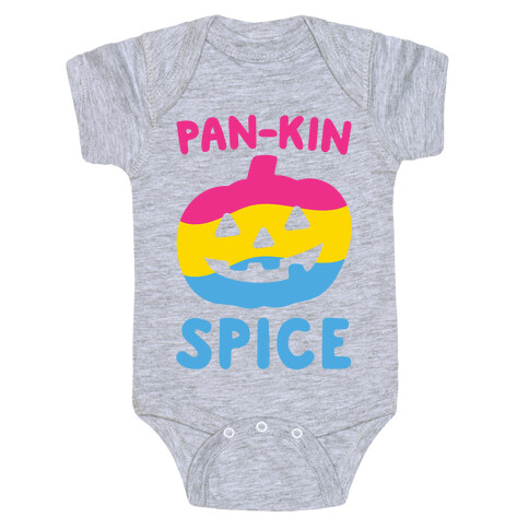 Pan-kin Spice Parody White Print Baby One-Piece