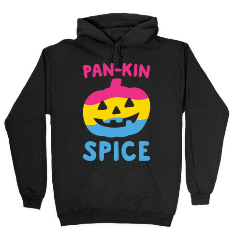 Pan-kin Spice Parody White Print Hooded Sweatshirt