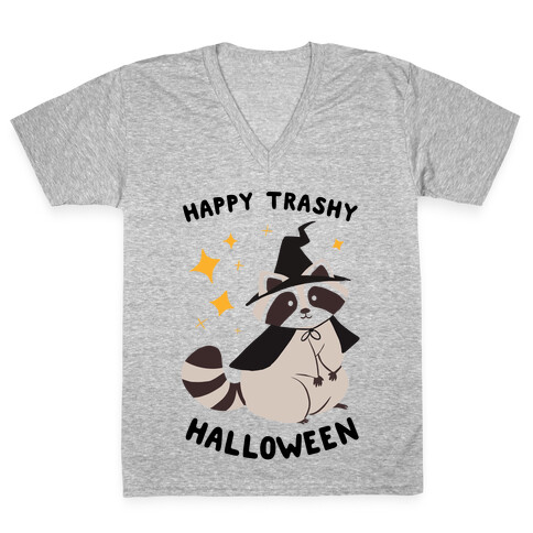 Happy Trashy Halloween V-Neck Tee Shirt