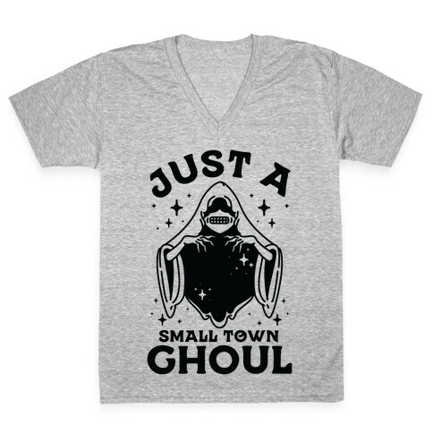 Just A Small Town Ghoul V-Neck Tee Shirt