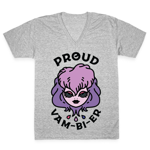 Proud Vam-bi-re V-Neck Tee Shirt