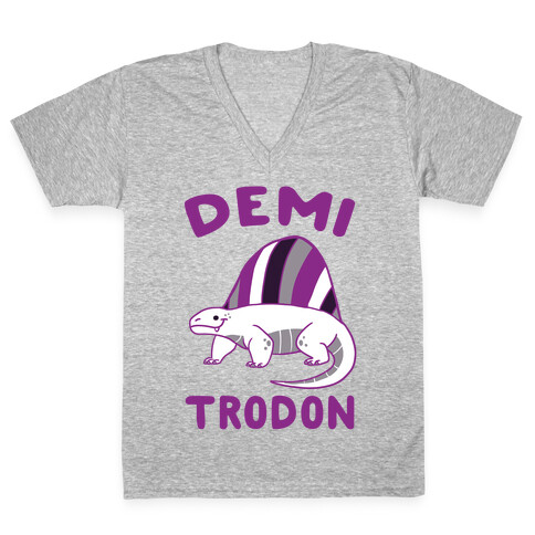 Demi-trodon - Dimetrodon  V-Neck Tee Shirt