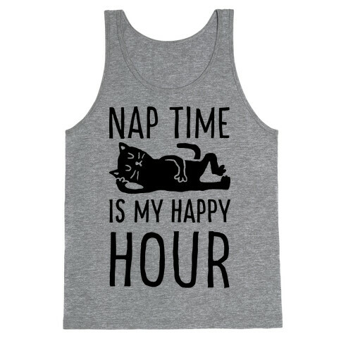 Nap Time Is My Happy Hour Cat Tank Top