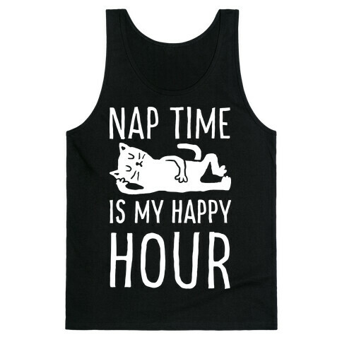 Nap Time Is My Happy Hour Cat Tank Top