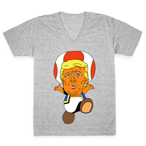  Donald Trump Toad Mushroom V-Neck Tee Shirt