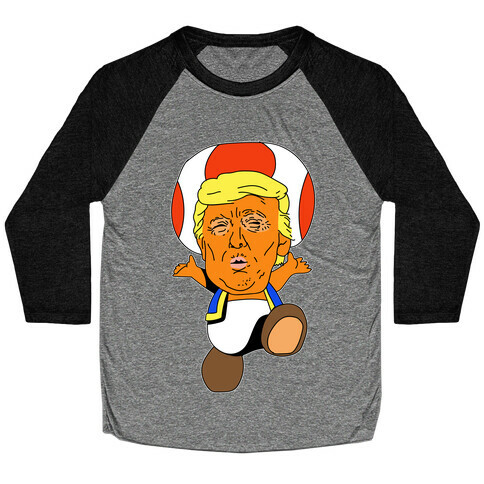  Donald Trump Toad Mushroom Baseball Tee