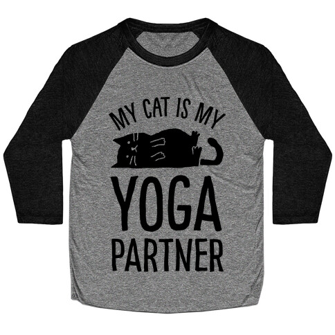 My Cat Is My Yoga Partner Baseball Tee