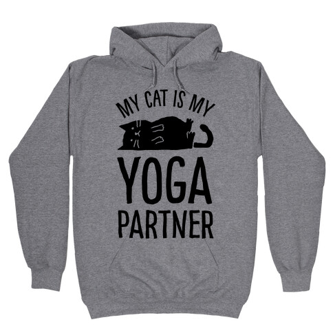 My Cat Is My Yoga Partner Hooded Sweatshirt