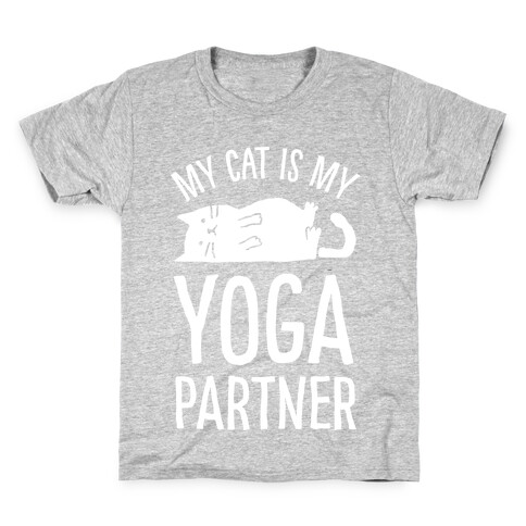 My Cat Is My Yoga Partner Kids T-Shirt
