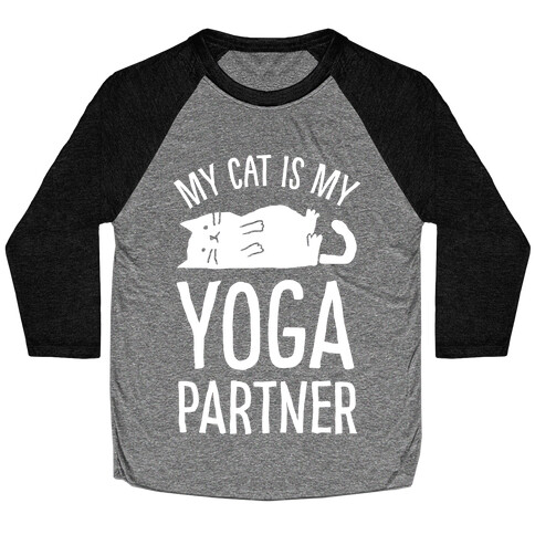 My Cat Is My Yoga Partner Baseball Tee