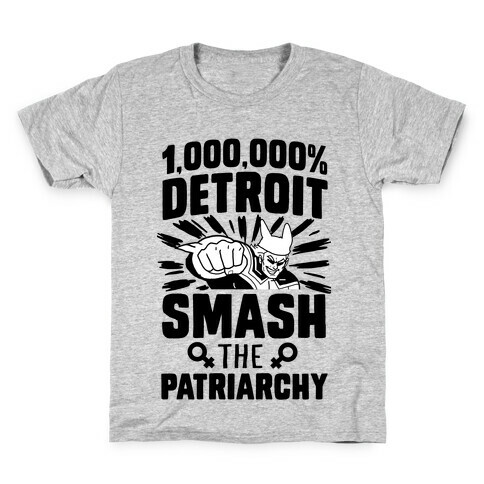All Might Smash the Patriarchy (1000000 Detroit Smach) Kids T-Shirt